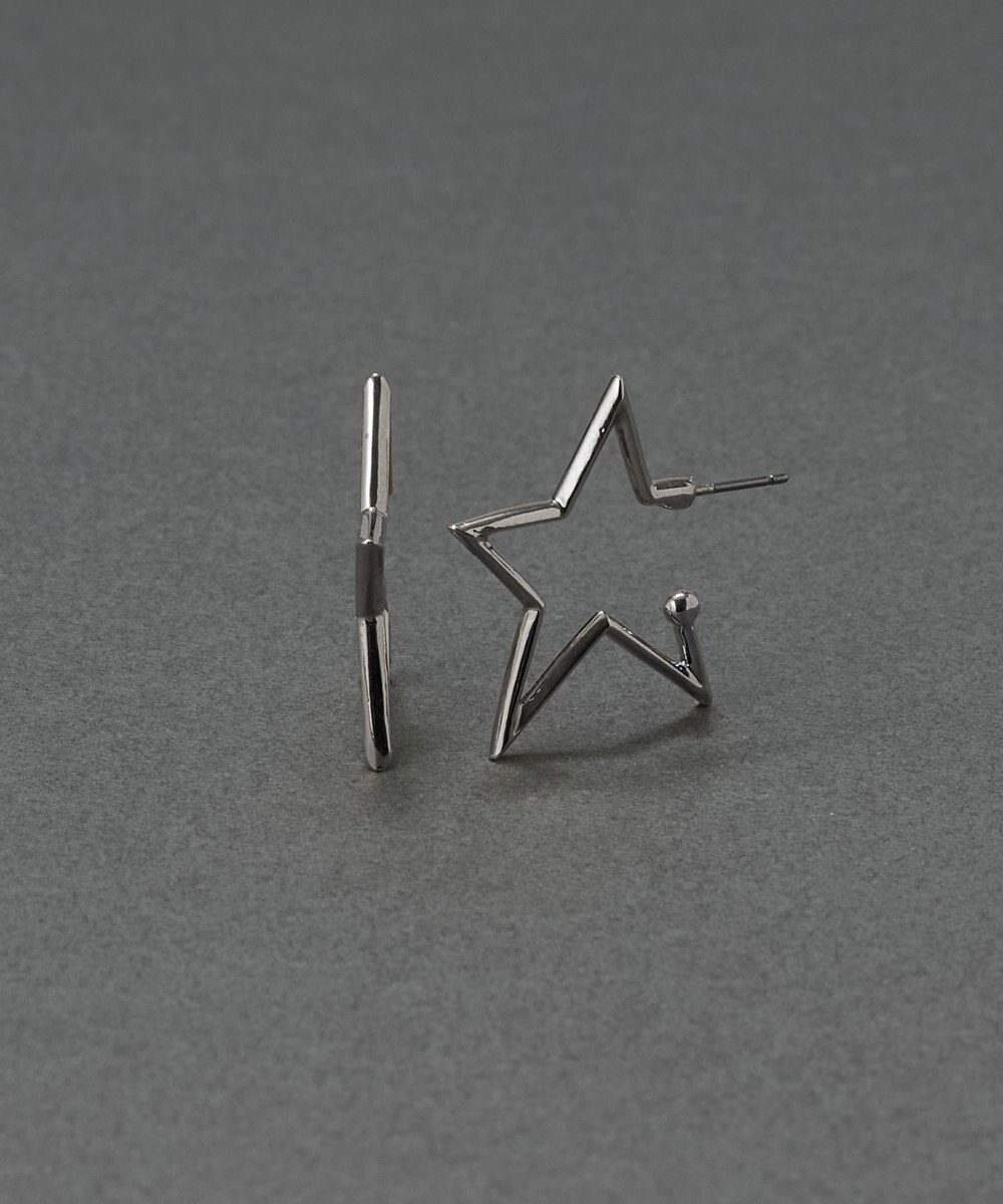Phoebe 〈金属アレルギー対応〉スターフープピアス　シルバー/ニッケルフリー 