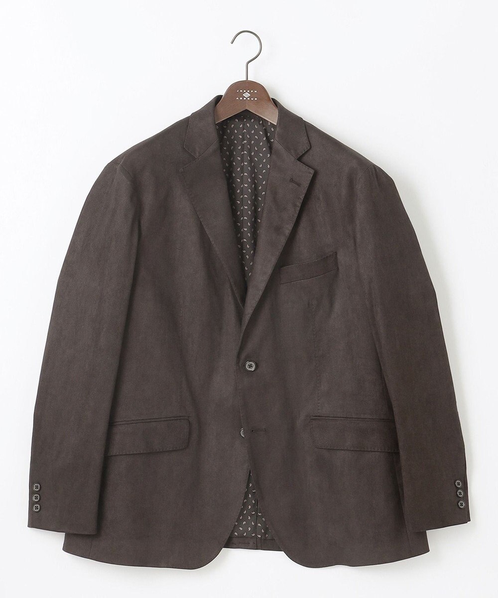 JOSEPH ABBOUD 【キングサイズ・ストレッチ】ヘリンボンスウェード ジャケット 