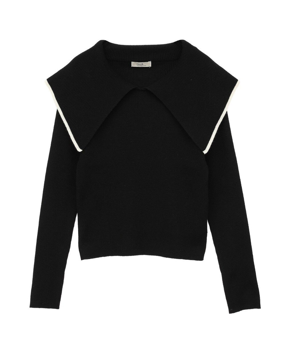 earth music&ecology ビックカラーオフショルニットプルオーバー 