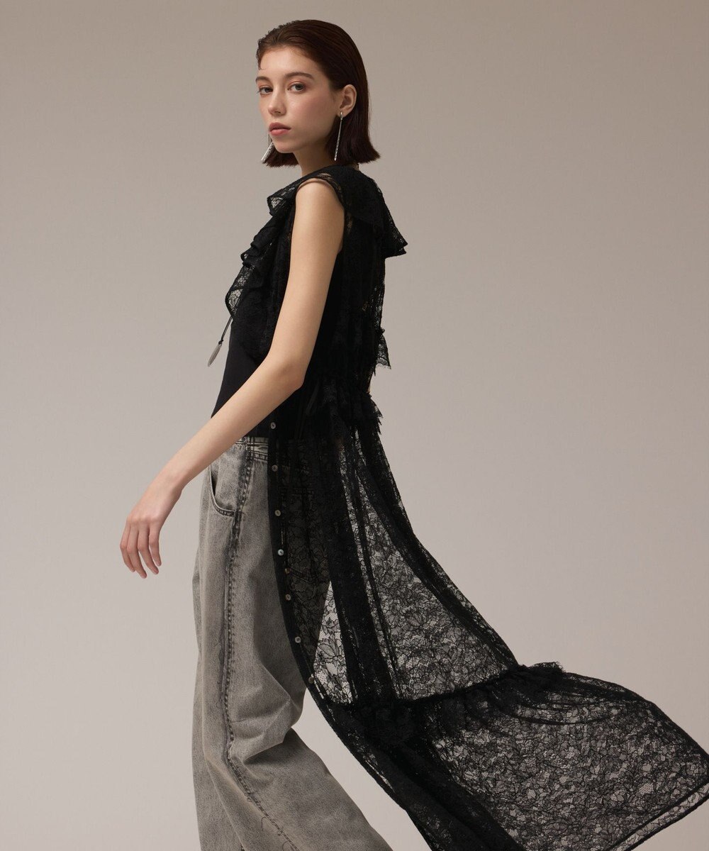 GRACE CONTINENTAL フリルカラーレースワンピース 