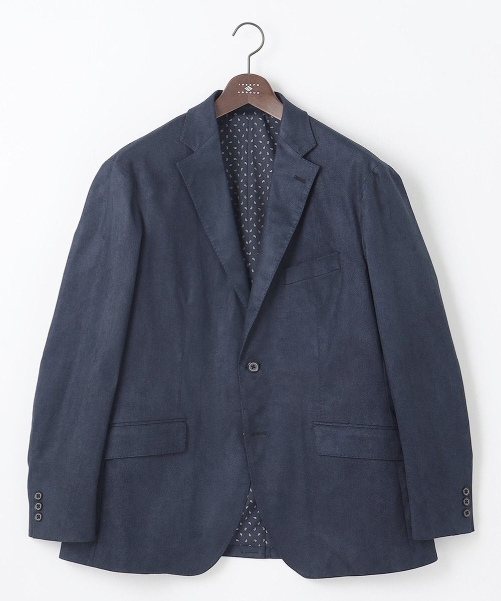 JOSEPH ABBOUD 【キングサイズ・ストレッチ】ヘリンボンスウェード ジャケット 