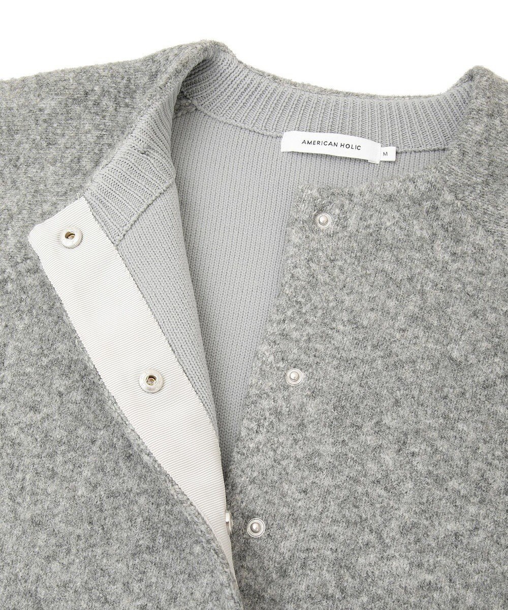 AMERICAN HOLIC Wフェイスラグランニットコーディガン 