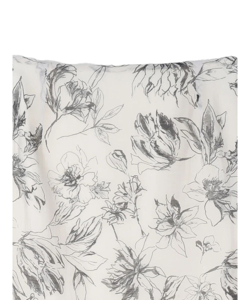 Green Parks モノトーンフラワータイトスカート 