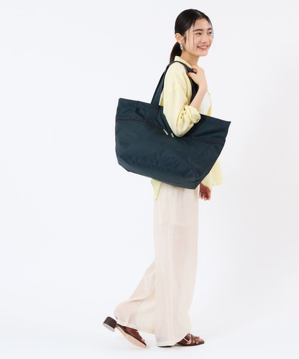 LeSportsac CARLIN ZIP TOP TOTE BAG/ミッドナイトグリーン 