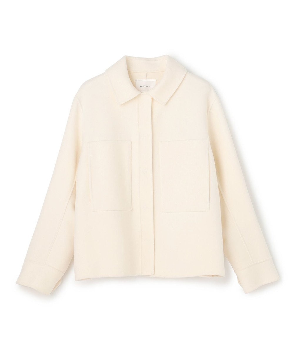 BEIGE， CHAMPIONNET / ウールメルトン シャツジャケット 