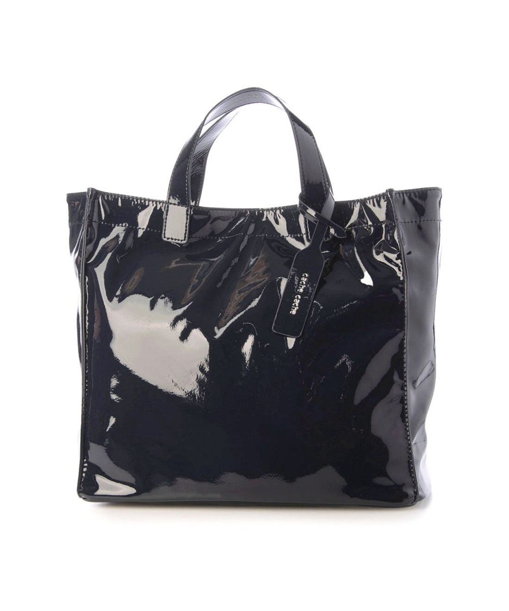 UNBILLION カシュカシュ cachecache / ソフトエナメルスクエア手提げトート 