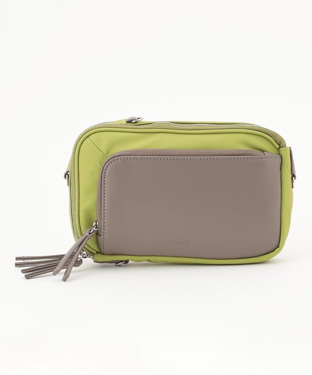 Y'SACCS ナイロン×リサイクルレザー　コンビマルチポシェット 