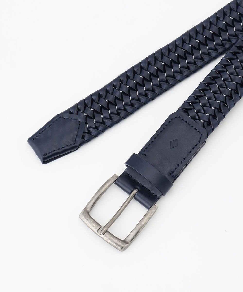 JOSEPH ABBOUD 【キングサイズ・イタリア素材・ストレッチ・日本製】ストレッチレザーメッシュ ベルト 