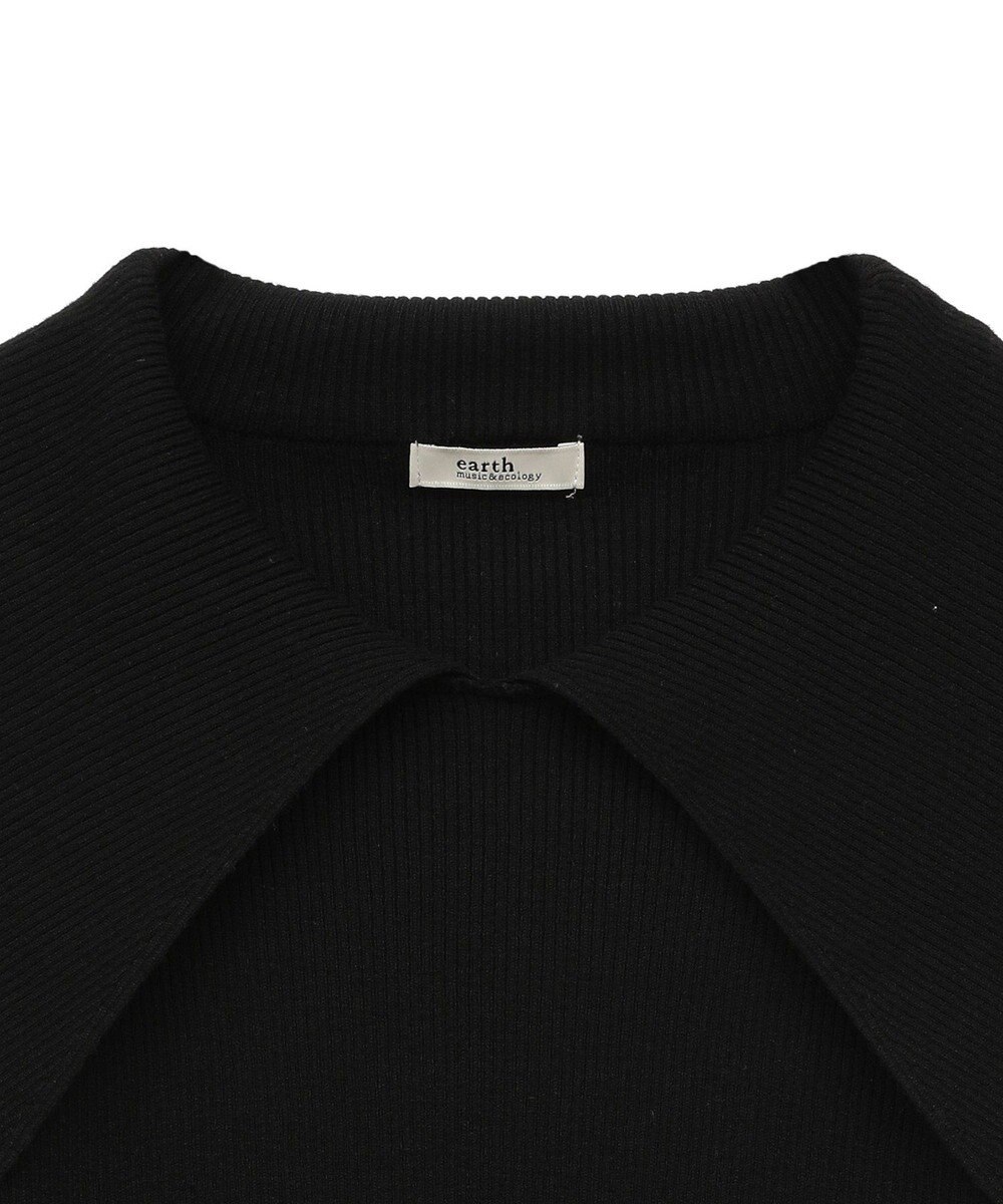 earth music&ecology ビックカラーオフショルニットプルオーバー 