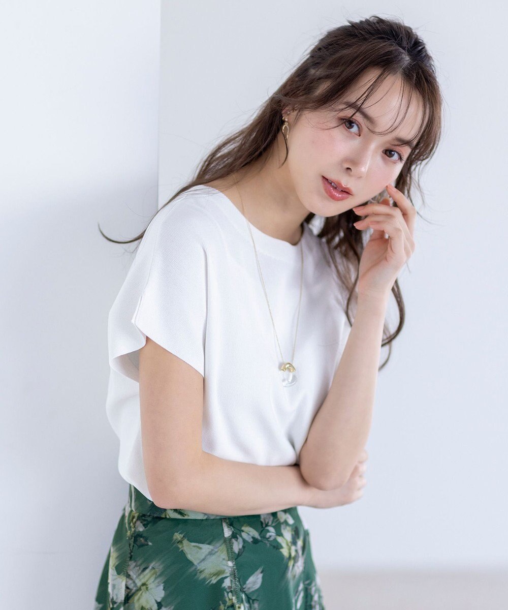 ANY SIS 【接触冷感・UVカット・洗える】ビューティクール フレンチ ニットＴ 