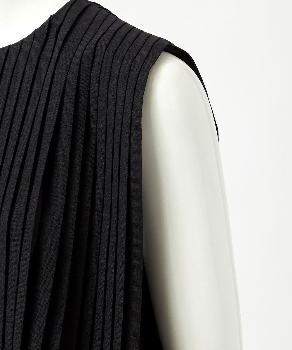 23区 【エステータ】ウールトロドライストレッチ プリーツコンビ ワンピース 