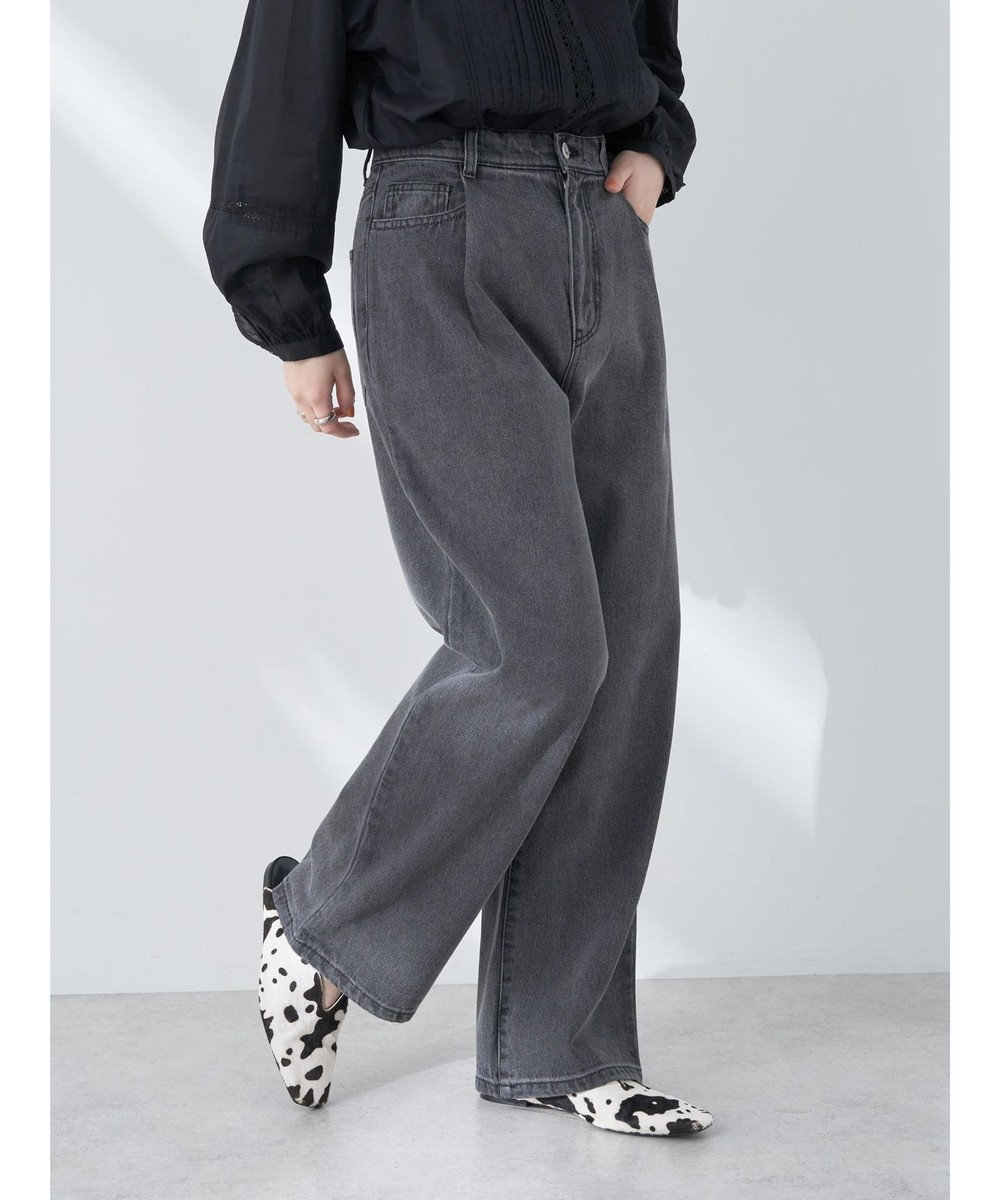 earth music&ecology タックルーズデニムパンツ 