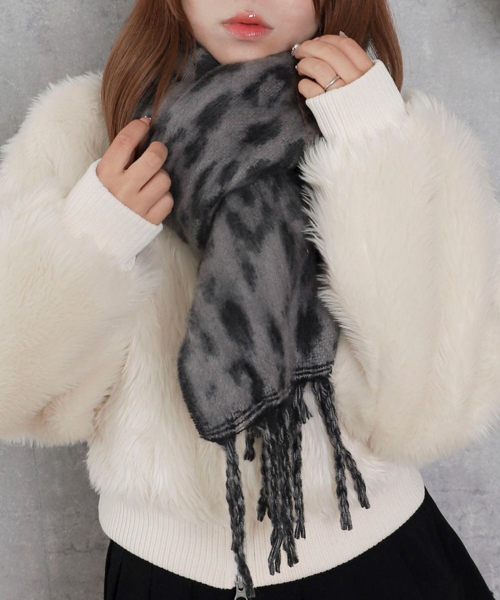 WEGO 【マフラー/ユニセックス着用】ワイドフリンジストール 