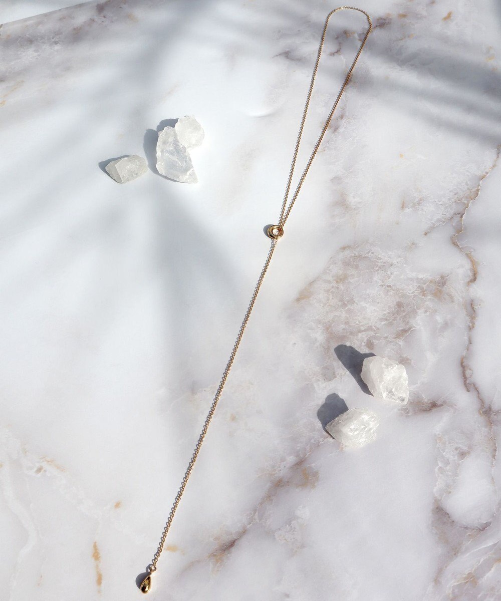 Tiaclasse 涙型ラリエットネックレス 