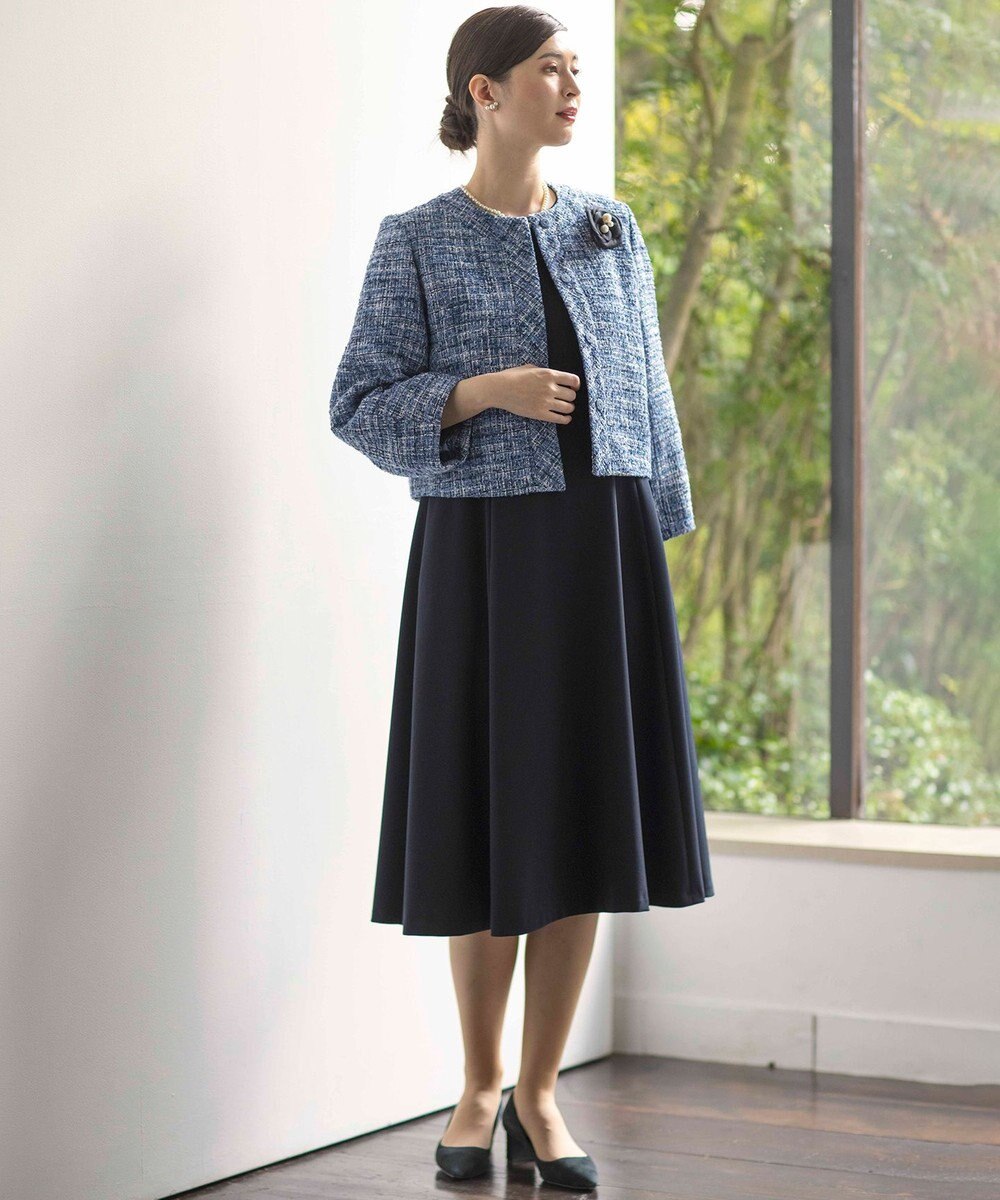 組曲 【KUMIKYOKU NAVY】マカロンツイード ジャケット 