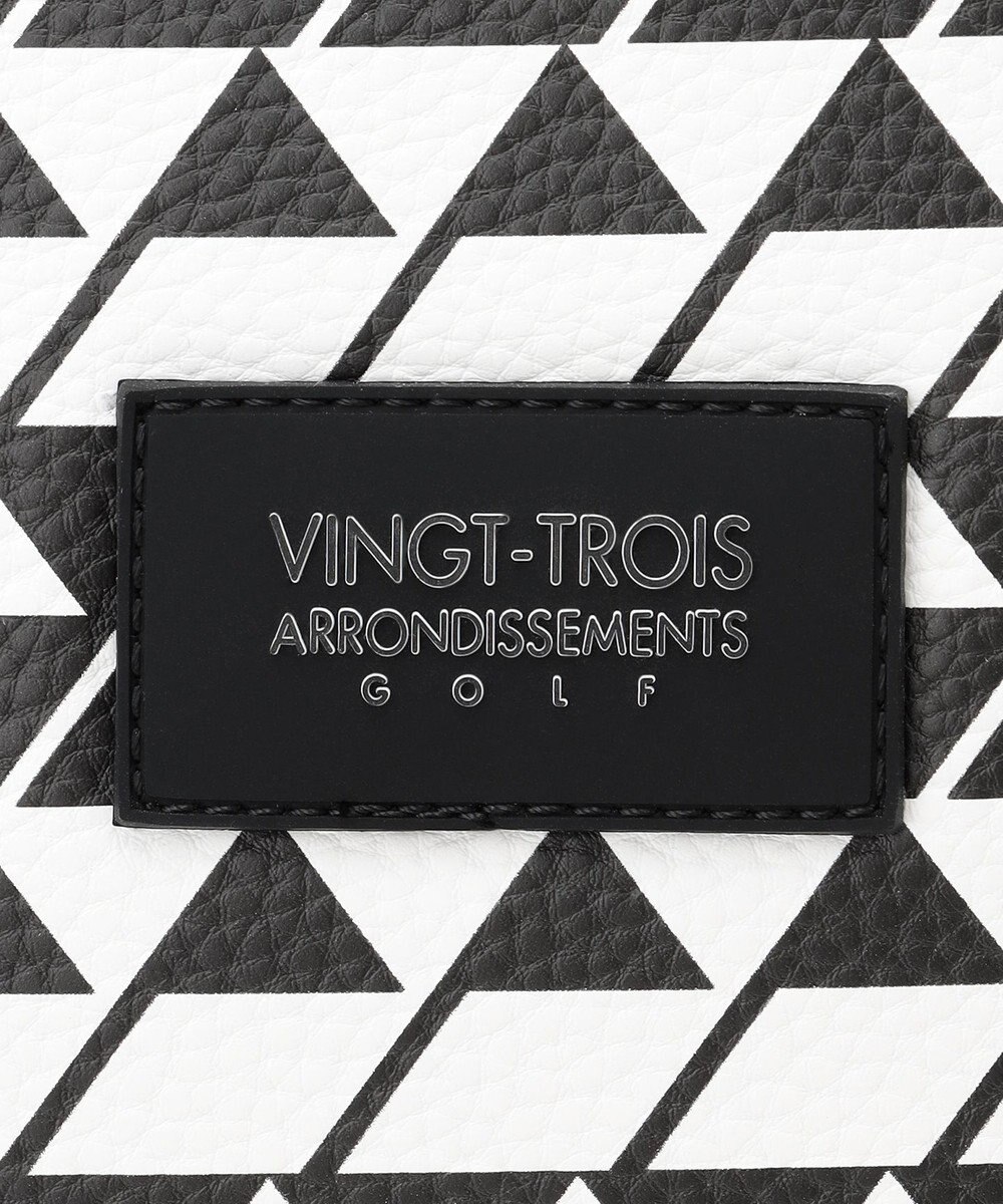 23区GOLF 【UNISEX】フラッグ総柄ボストンバッグ　シューズ収納付きの大容量　ショルダー持ちも可能 