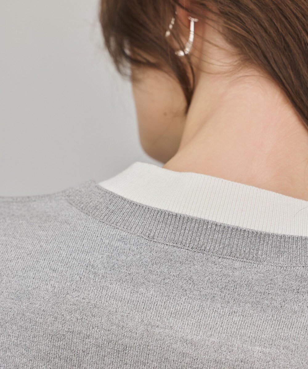 GRACE CONTINENTAL レイヤード風ニットカーディガン 