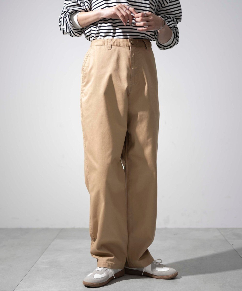 WEGO 【ユニセックス着用ITEM/ウエストゴム/手洗い可】チノイージーワイドパンツ 