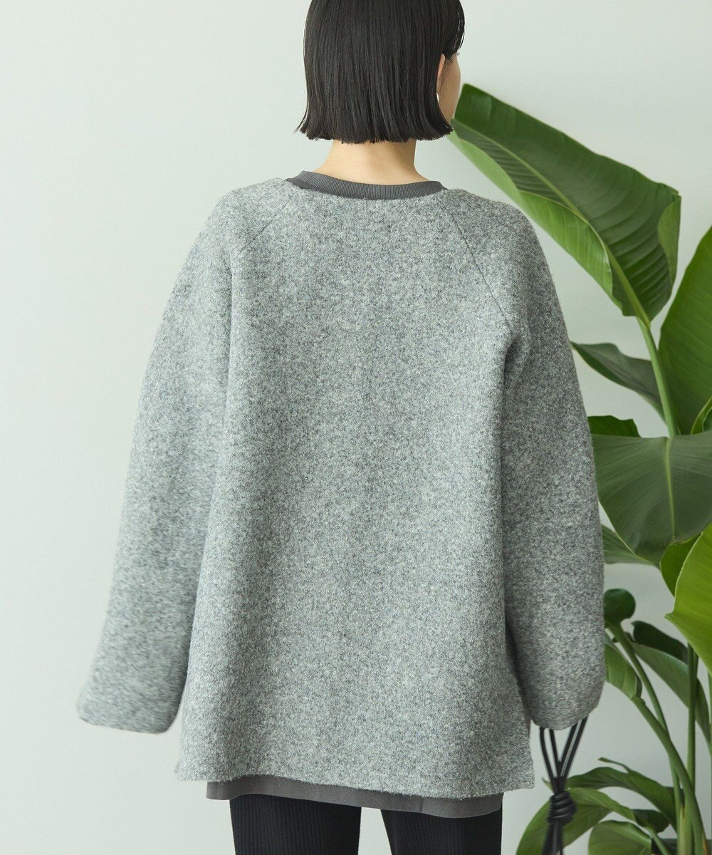 AMERICAN HOLIC Wフェイスラグランニットコーディガン 