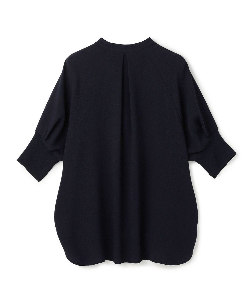 BEIGE， FLEUR / 異素材カフス スタンドカラーブラウス 