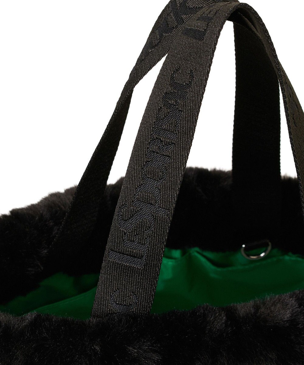 LeSportsac FUR DRAWSTRING TOTE/ブラックフラッフィーファー 