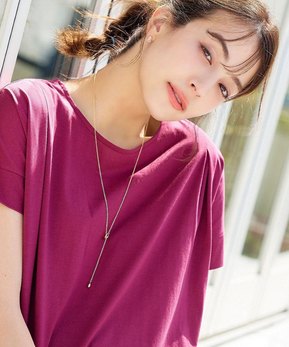 Tiaclasse 涙型ラリエットネックレス 