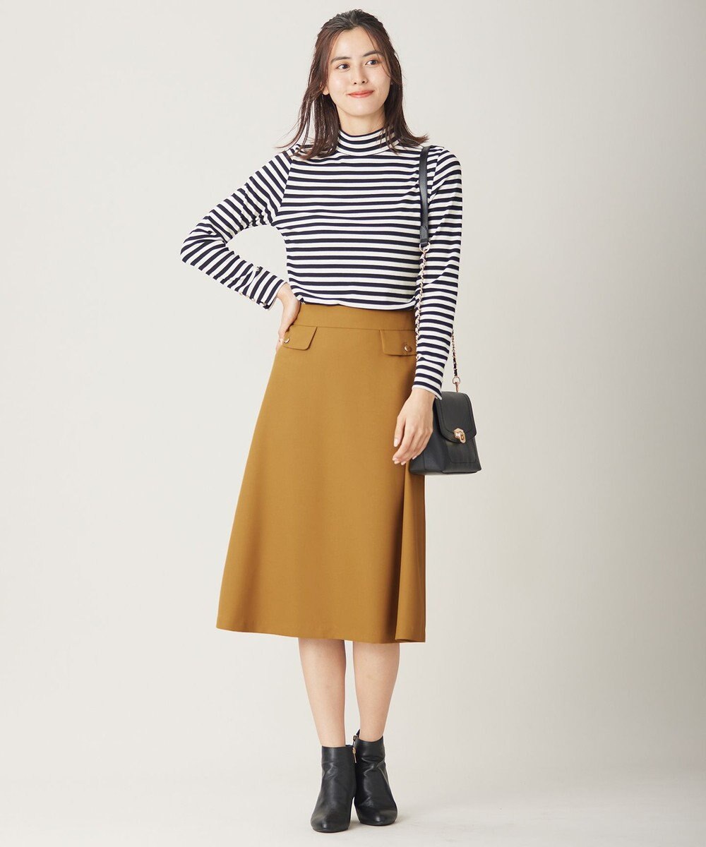 ANY SIS 【洗える】フラップポイントフレア スカート 