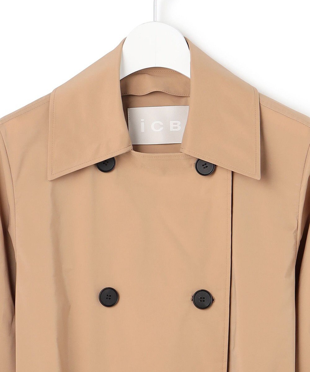 ICB 【2WAY仕様】メモリーストレッチタフタ トレンチコート 