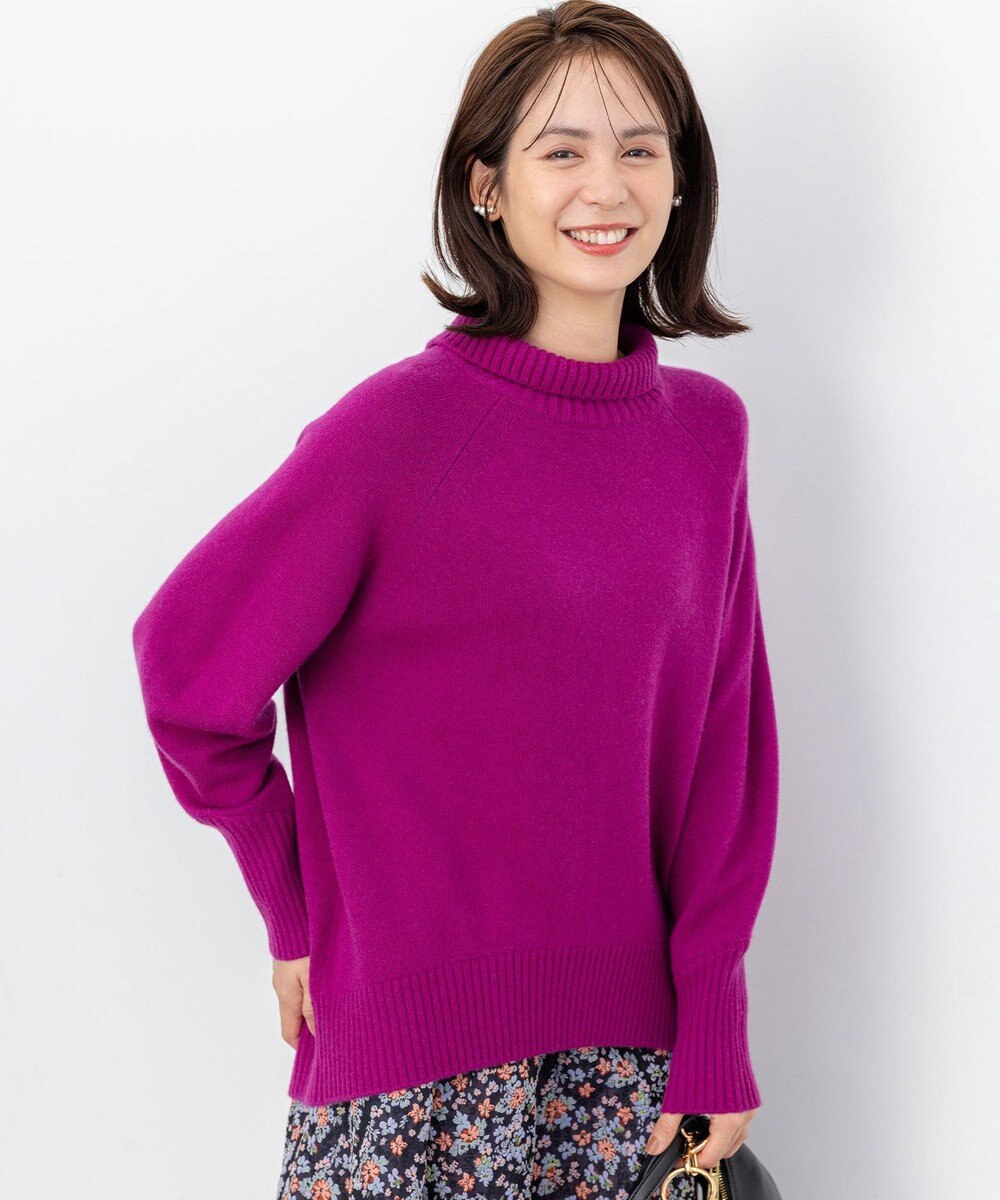 組曲 S ウールカシミヤミックス ロールネックニット 