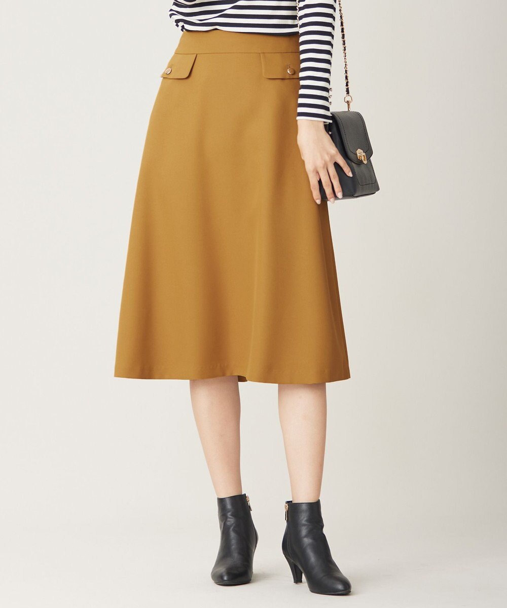 洗える】フラップポイントフレア スカート / any SiS | ファッション
