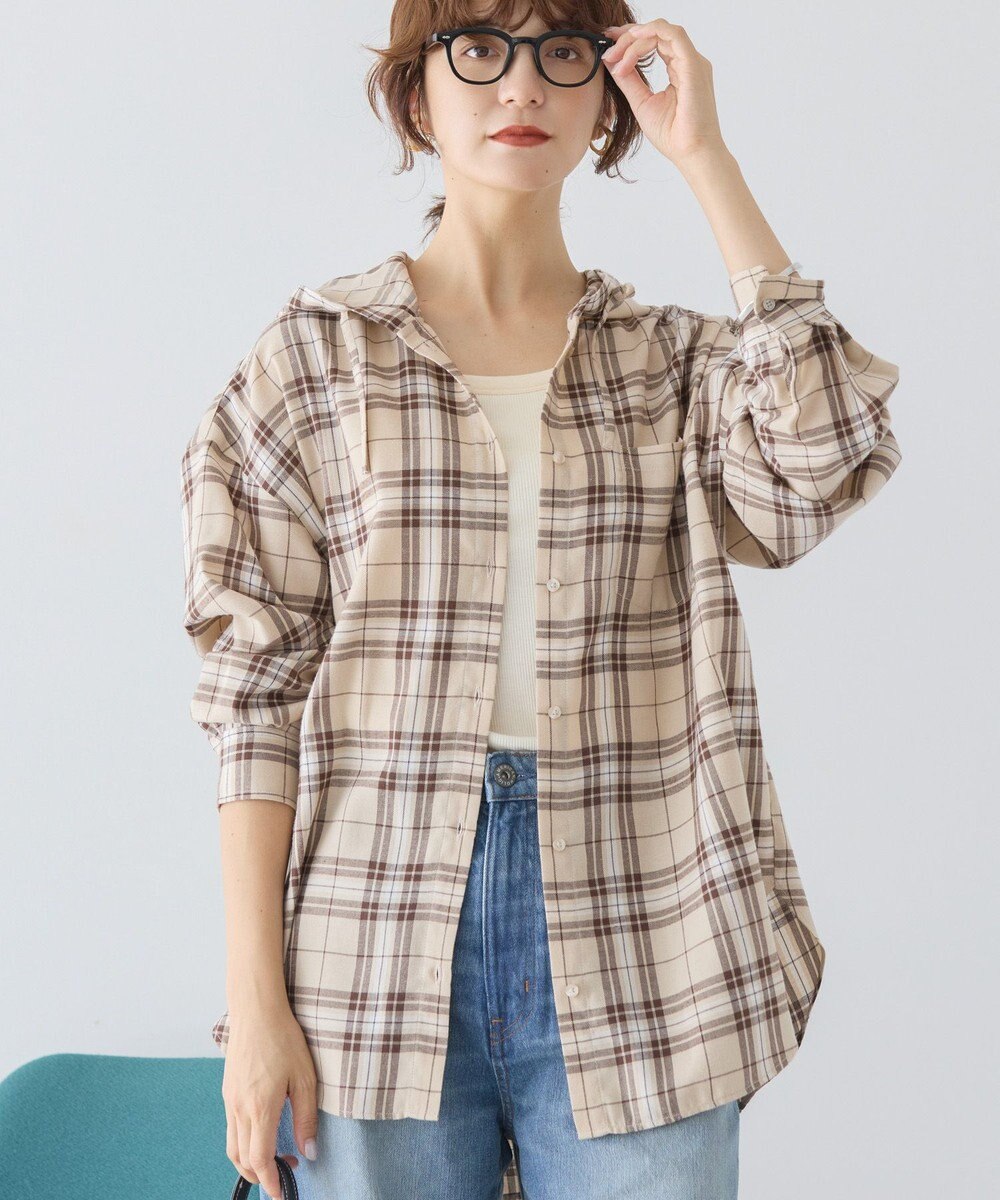 AMERICAN HOLIC チェックフードシャツ 