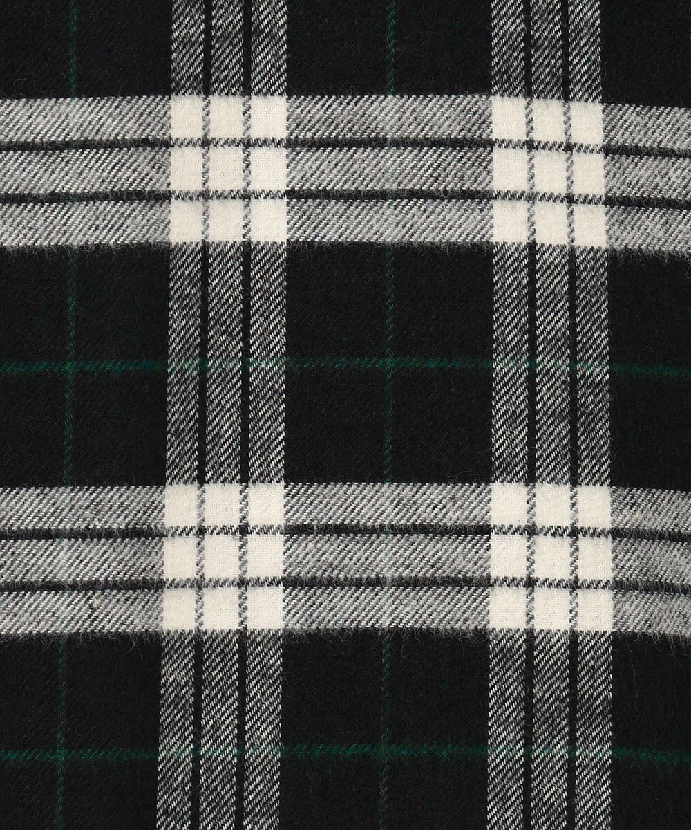 J.PRESS LADIES コットン起毛タータンチェック ショート丈 シャツ ブラウス 