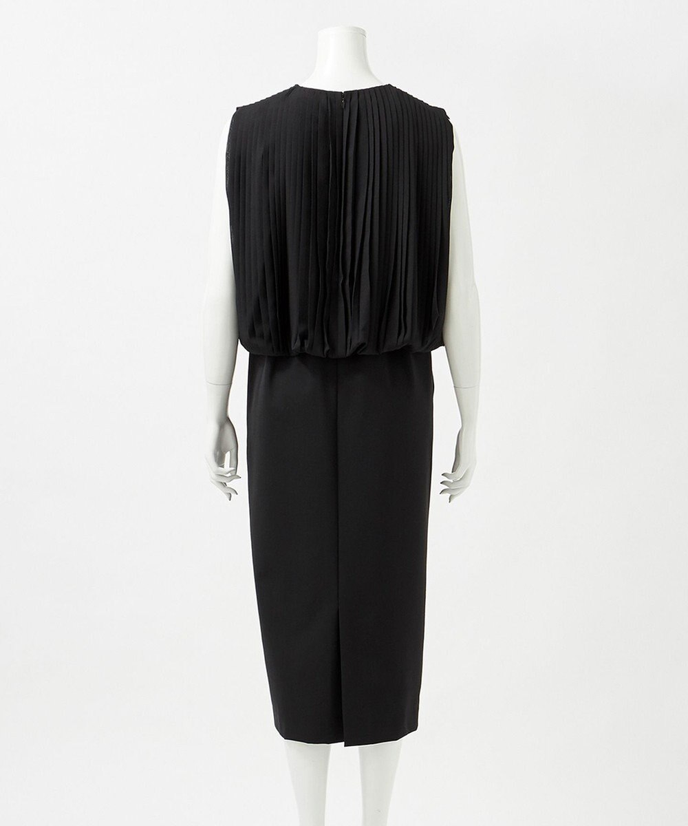 23区 【エステータ】ウールトロドライストレッチ プリーツコンビ ワンピース 