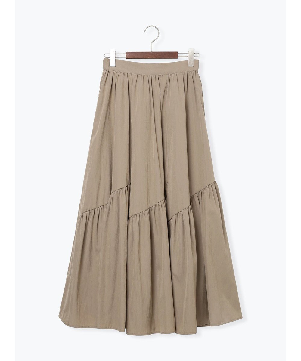 Te chichi マットタフタバイヤスティアードスカート 