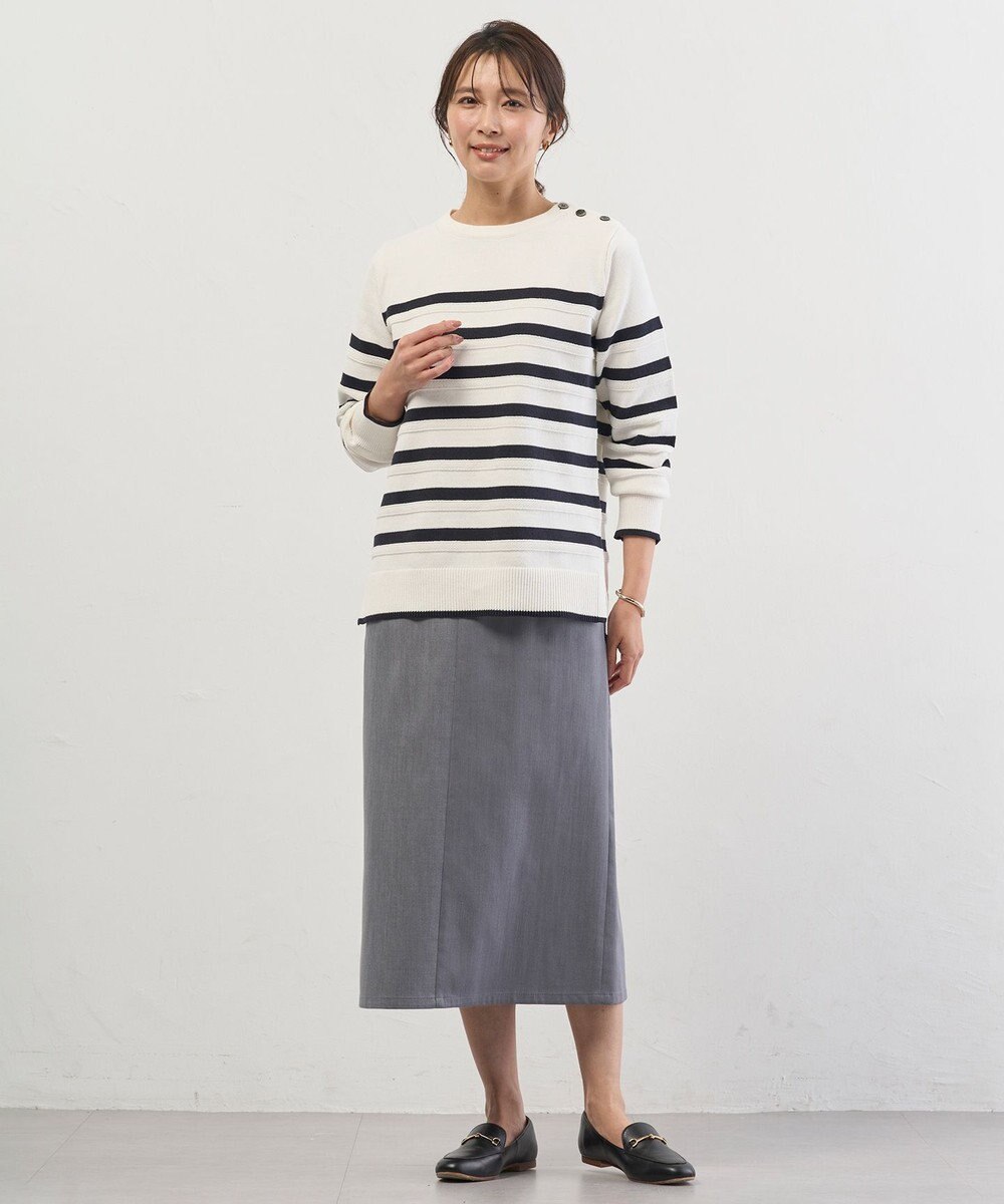 J.PRESS LADIES S 【WEB限定】セルロースシャンブレー ナロー スカート 