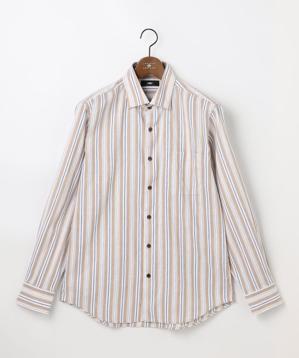 JOSEPH ABBOUD 【リネンブレンド】コットンリネン ボイルコード シャツ 
