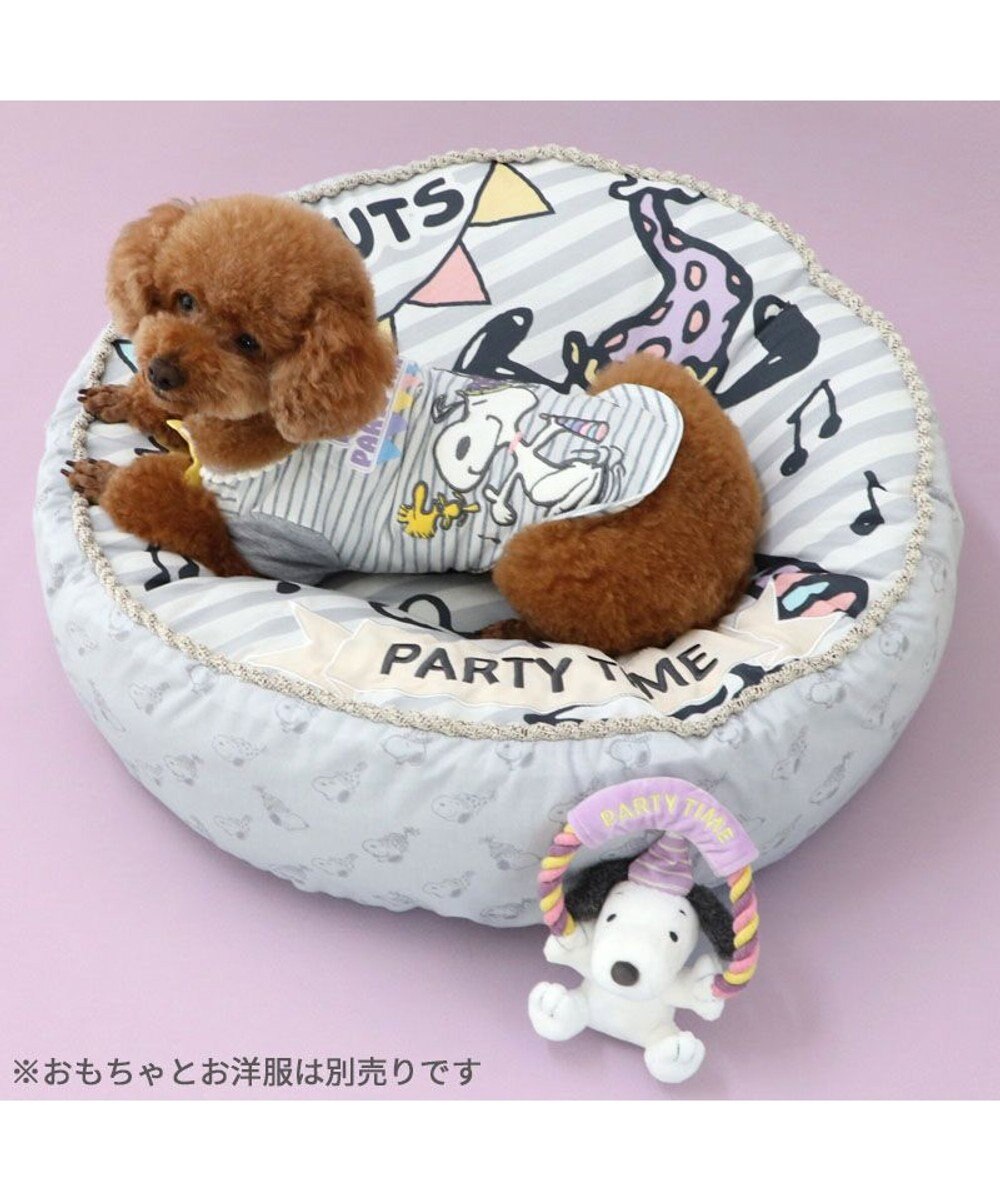 PET PARADISE ≪数量限定 スヌーピーお誕生日≫ スヌーピー 丸形クッション 《パーティー柄》 