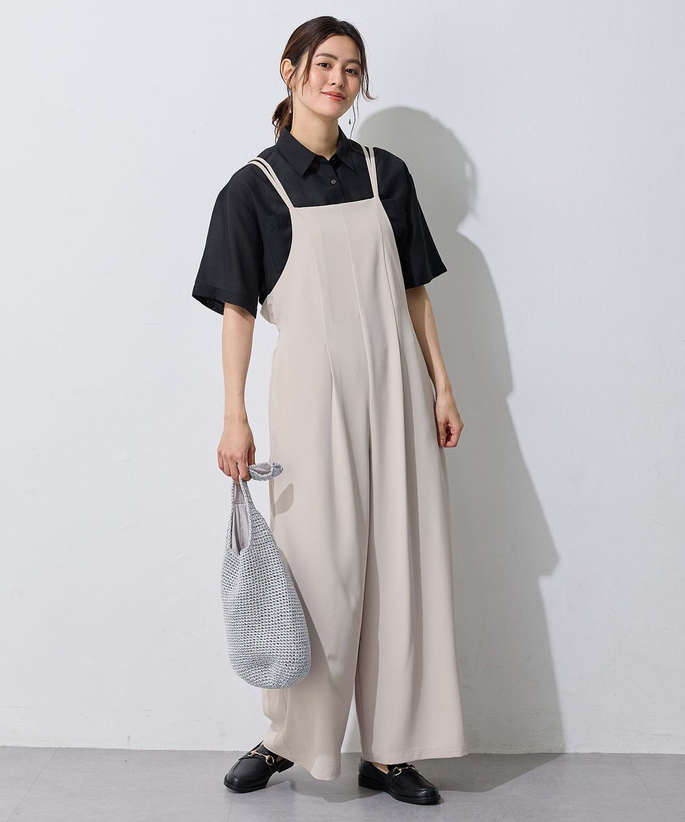 ANY 【2SET/洗濯機可】プルオーバー×キャミサロペットセット 