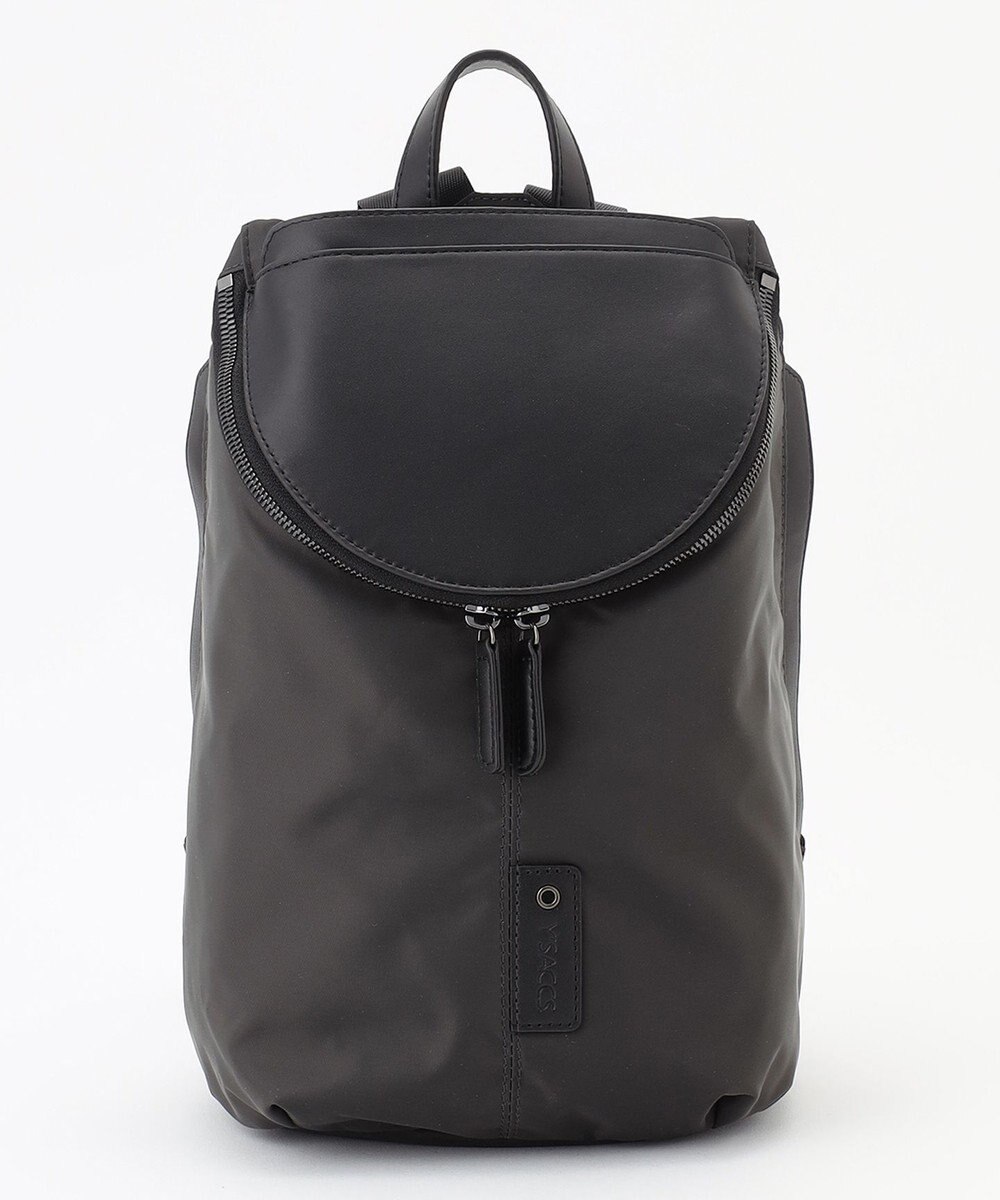 Y'SACCS 【CORDURA×リサイクルレザー】ラウンドフラップミニリュック 