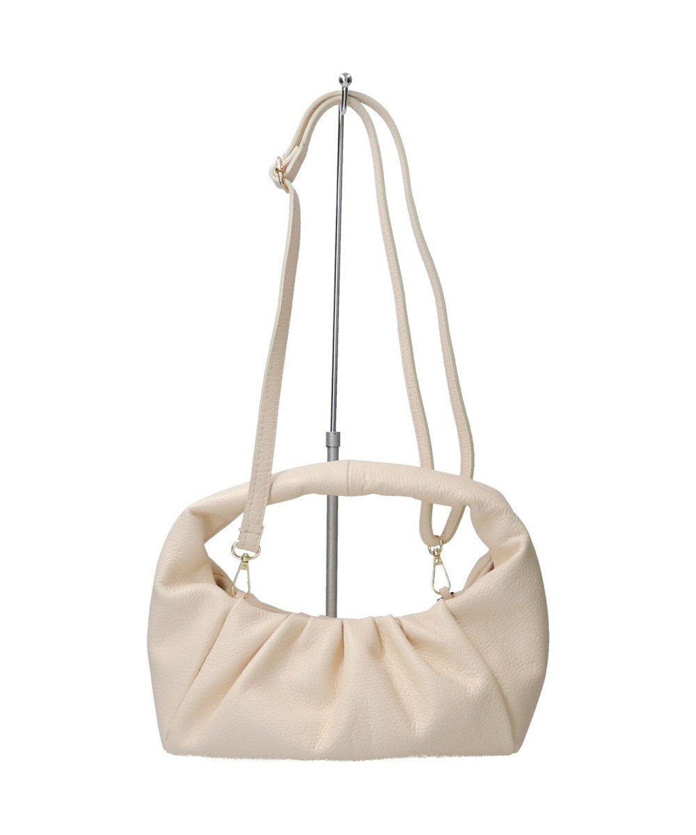 INTER-CHAUSSURES 【ANDREA CARDONE ITALI】ギャザーレザーホーボーバッグ 