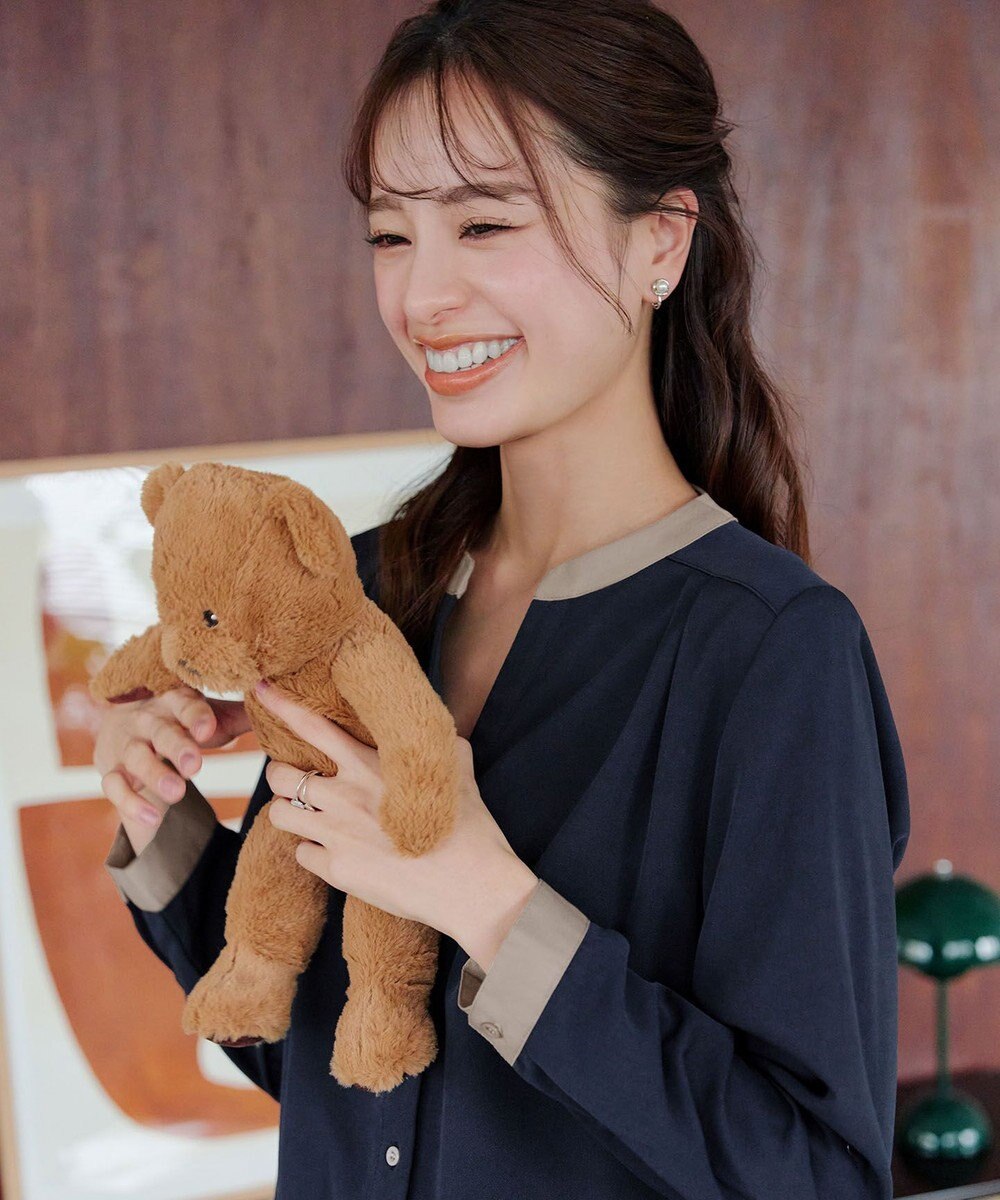 Tiaclasse 【洗える】クレリックシャツチュニックブラウス 