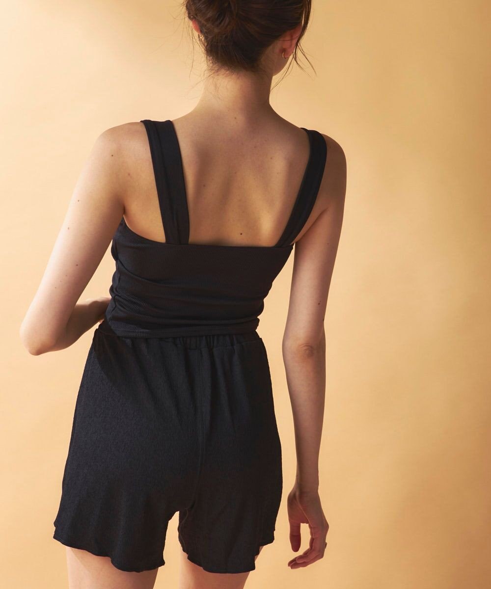 OP／FILA 【Ocean Pacific】シワ加工ラッシュガード付き タンキニデザイン水着4点セット 