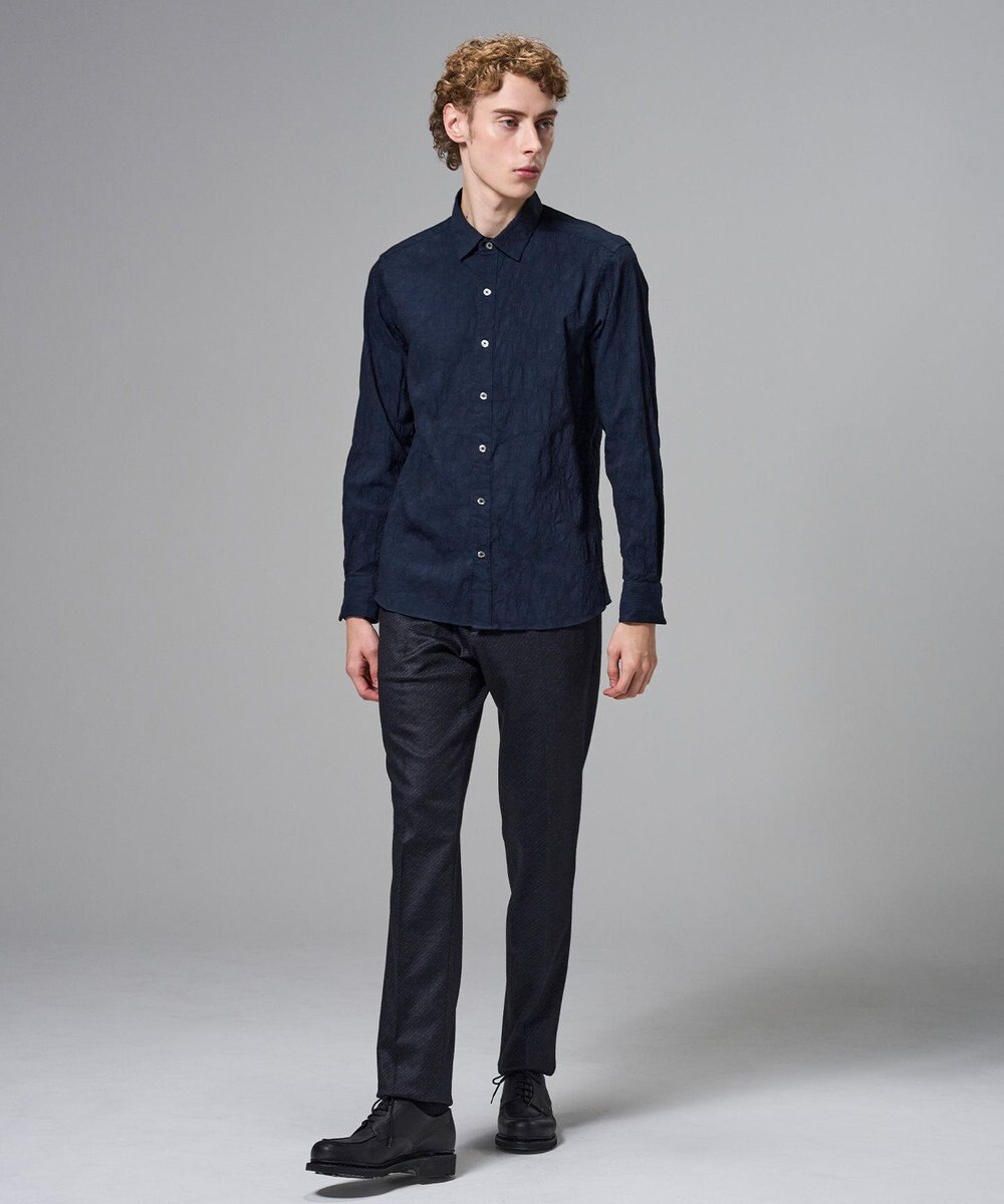 JOSEPH HOMME アブストラクトジャガードストレッチ　レギュラーカラーシャツ 