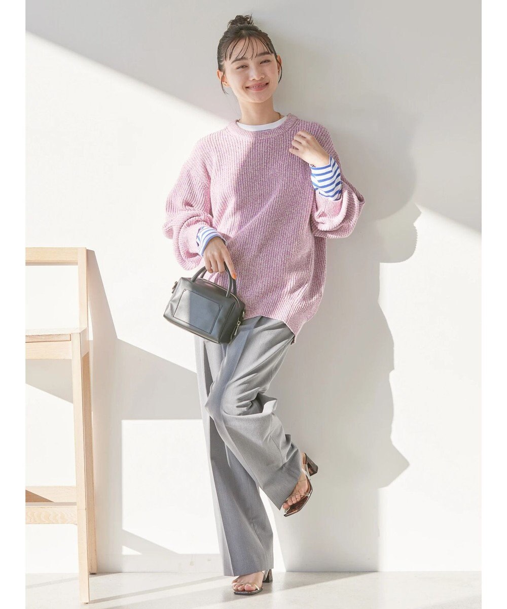 AMERICAN HOLIC 片畦クルーネックニットプルオーバー 