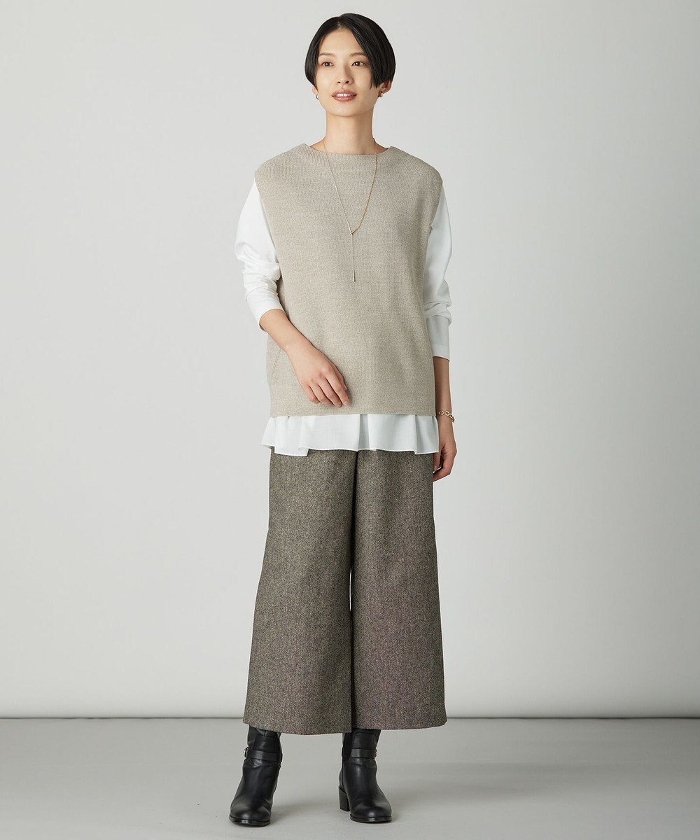 J.PRESS LADIES L 【WEB限定カラーあり】レイヤードジャージー フレア カットソー 