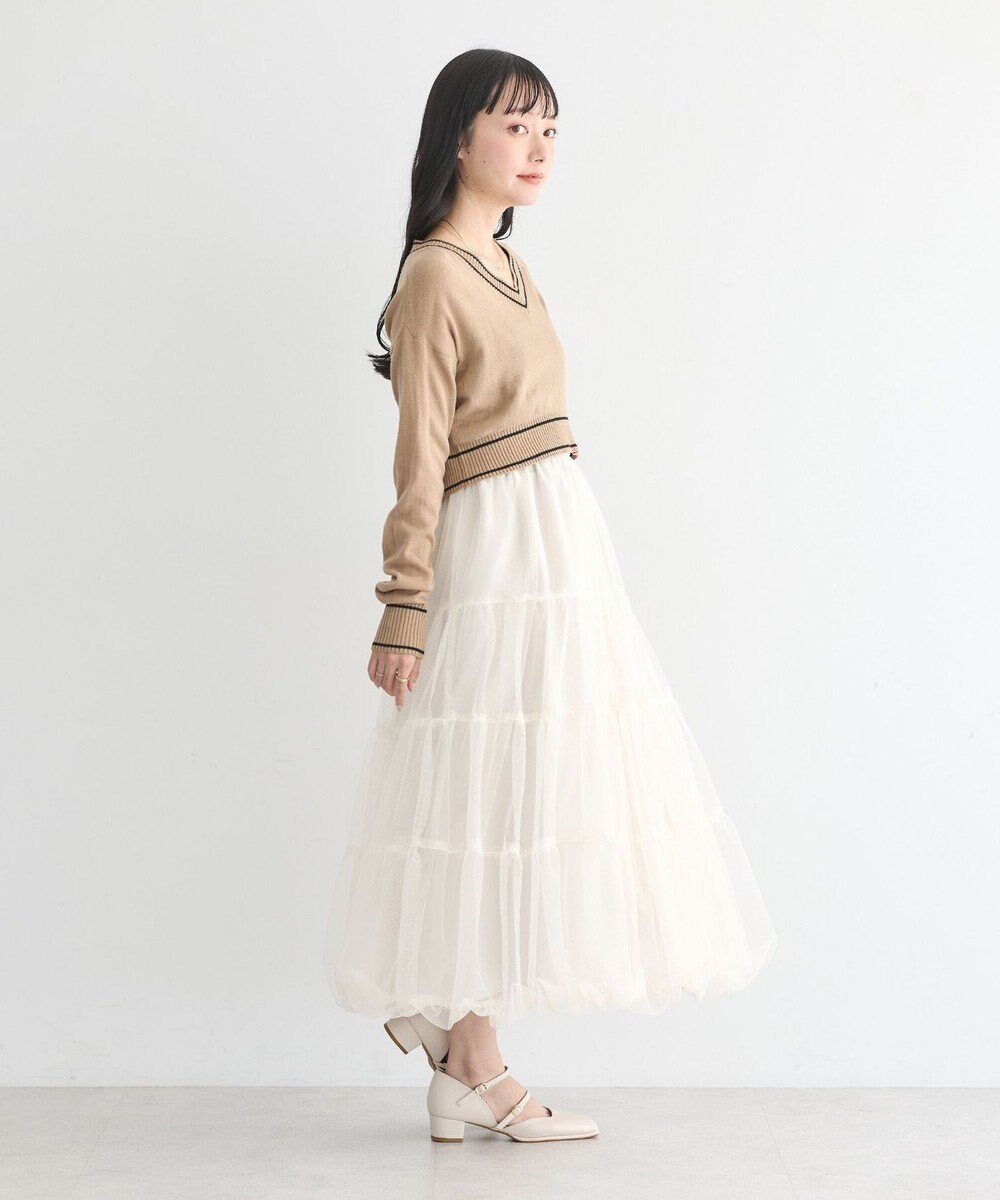 earth music&ecology チュールバルーンスカート 