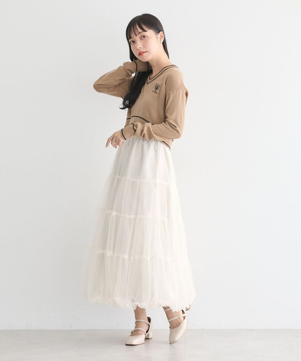 earth music&ecology チュールバルーンスカート 