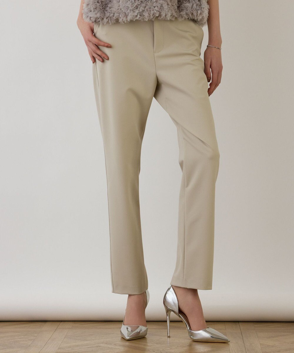 GRACE CONTINENTAL ストレッチテーパードパンツ 