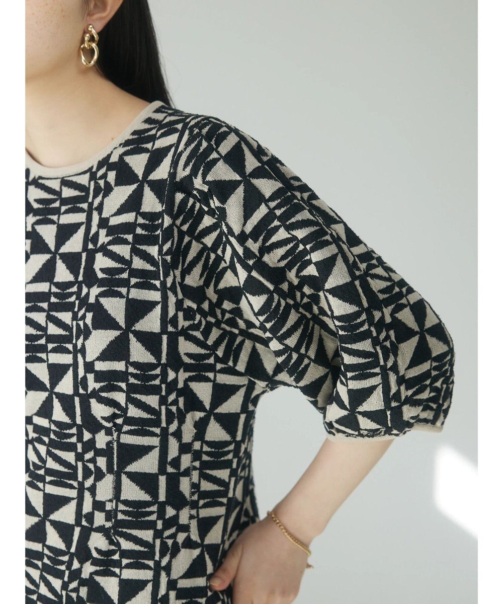 Green Parks ａ．ニットジャガード柄ワンピース 