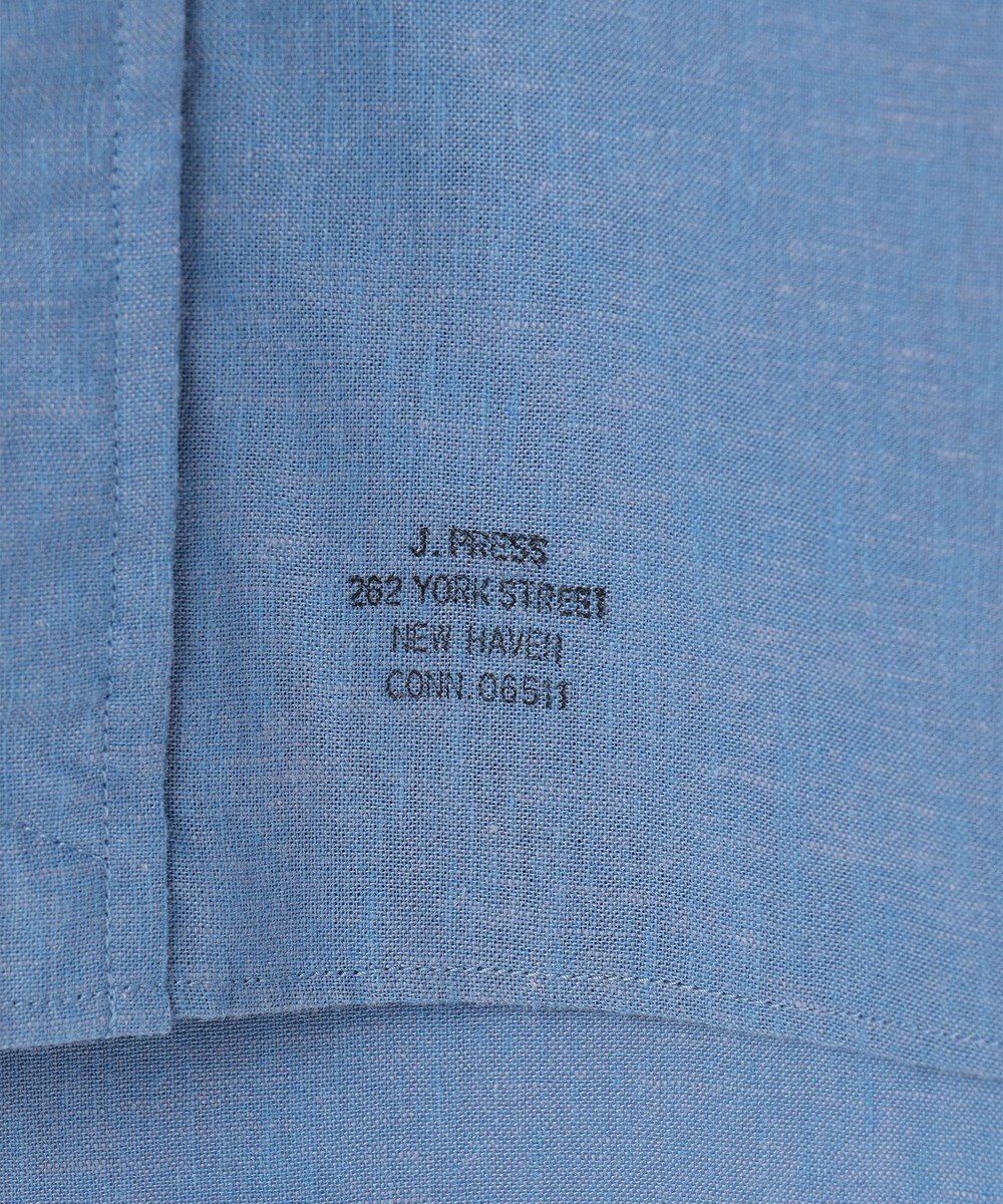 J.PRESS MEN 【HYBRID LINEN】 バンドカラーシャツ 